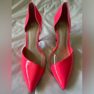 BP neon pink heels
